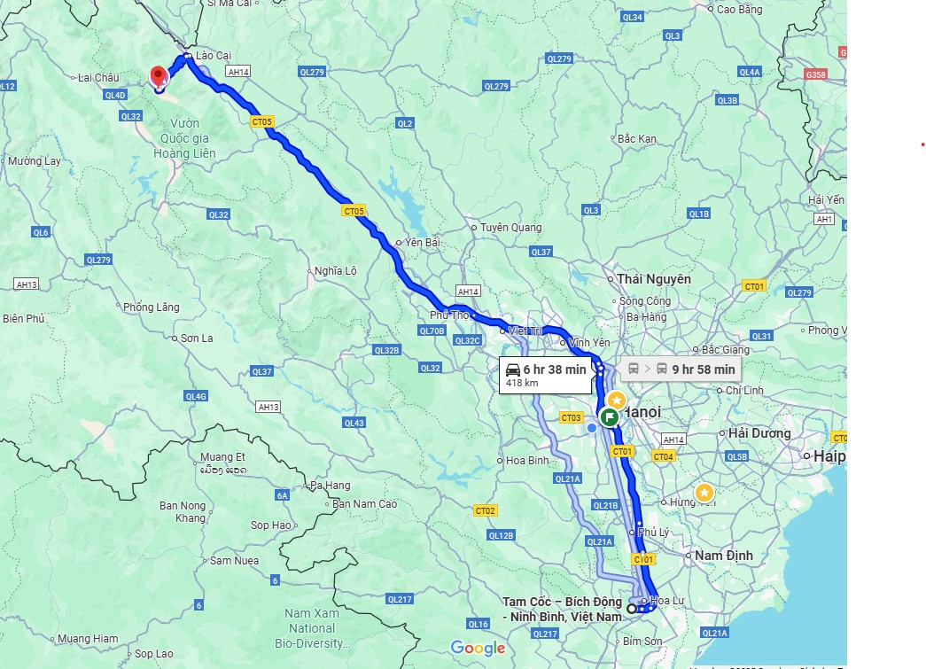 Sapa - Ninh Binh Route